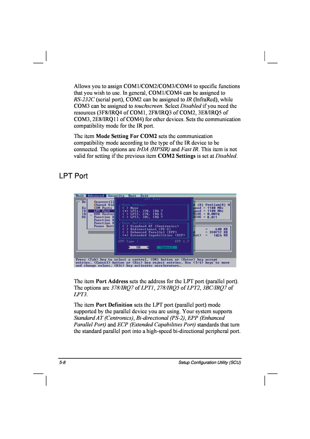 TAG 20 Series manual LPT Port 