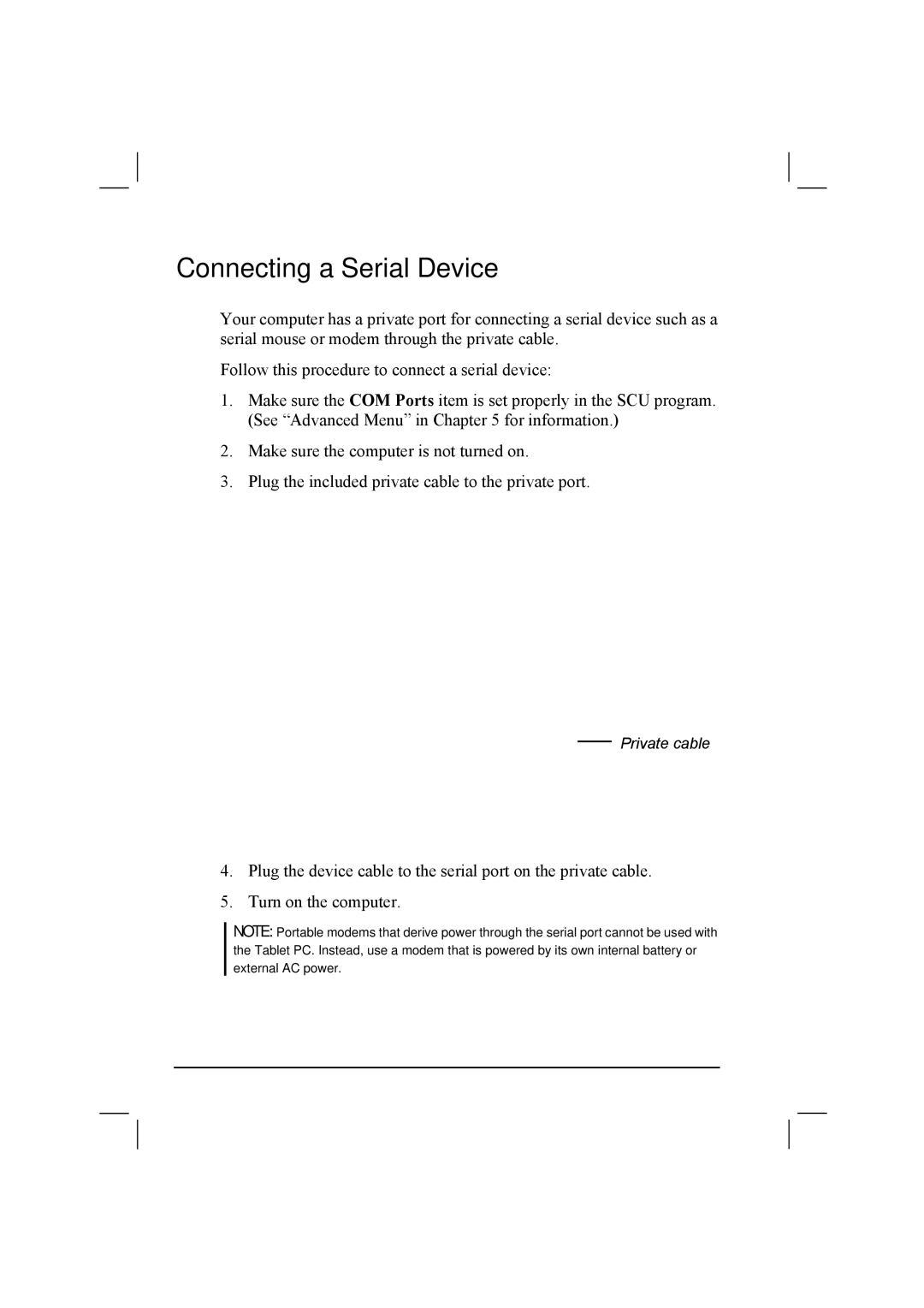 TAG 20 manual Connecting a Serial Device 