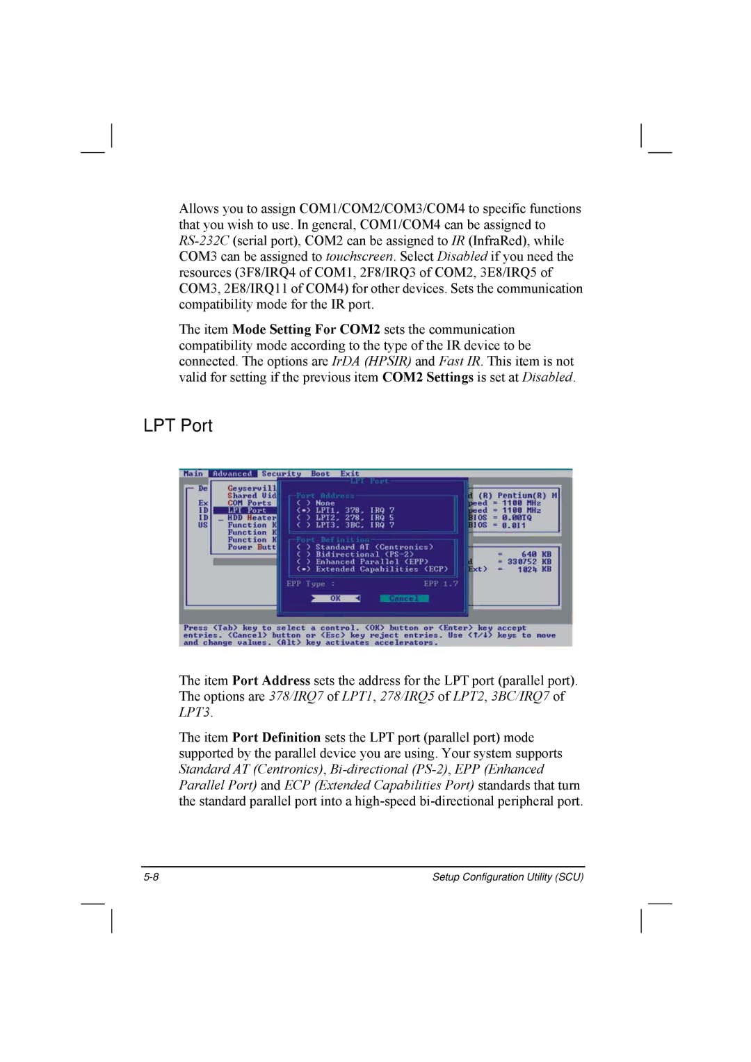 TAG 20 manual LPT Port 