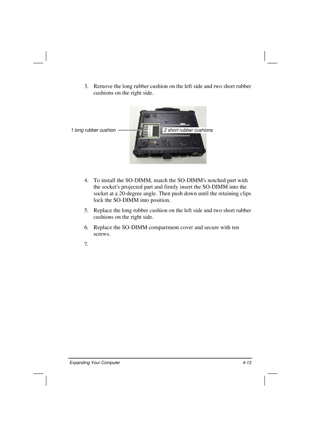 TAG MIL-BOOK 200 Series manual Long rubber cushion Short rubber cushions 