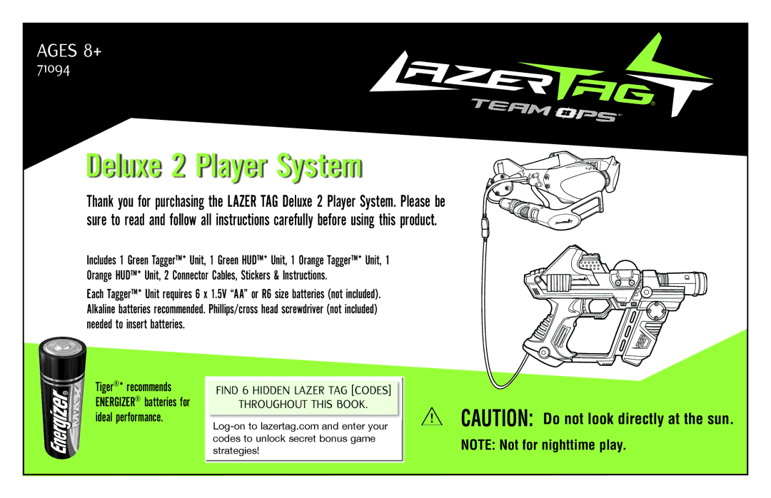 TAG manual Deluxe 2 Player System 