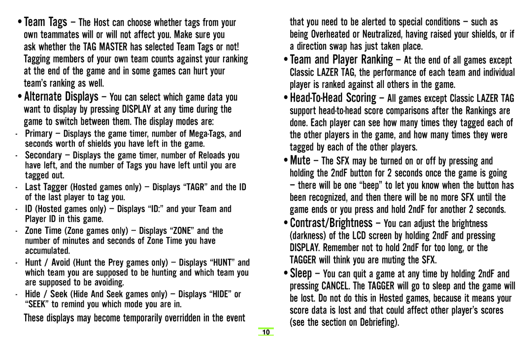 TAG Player System manual 