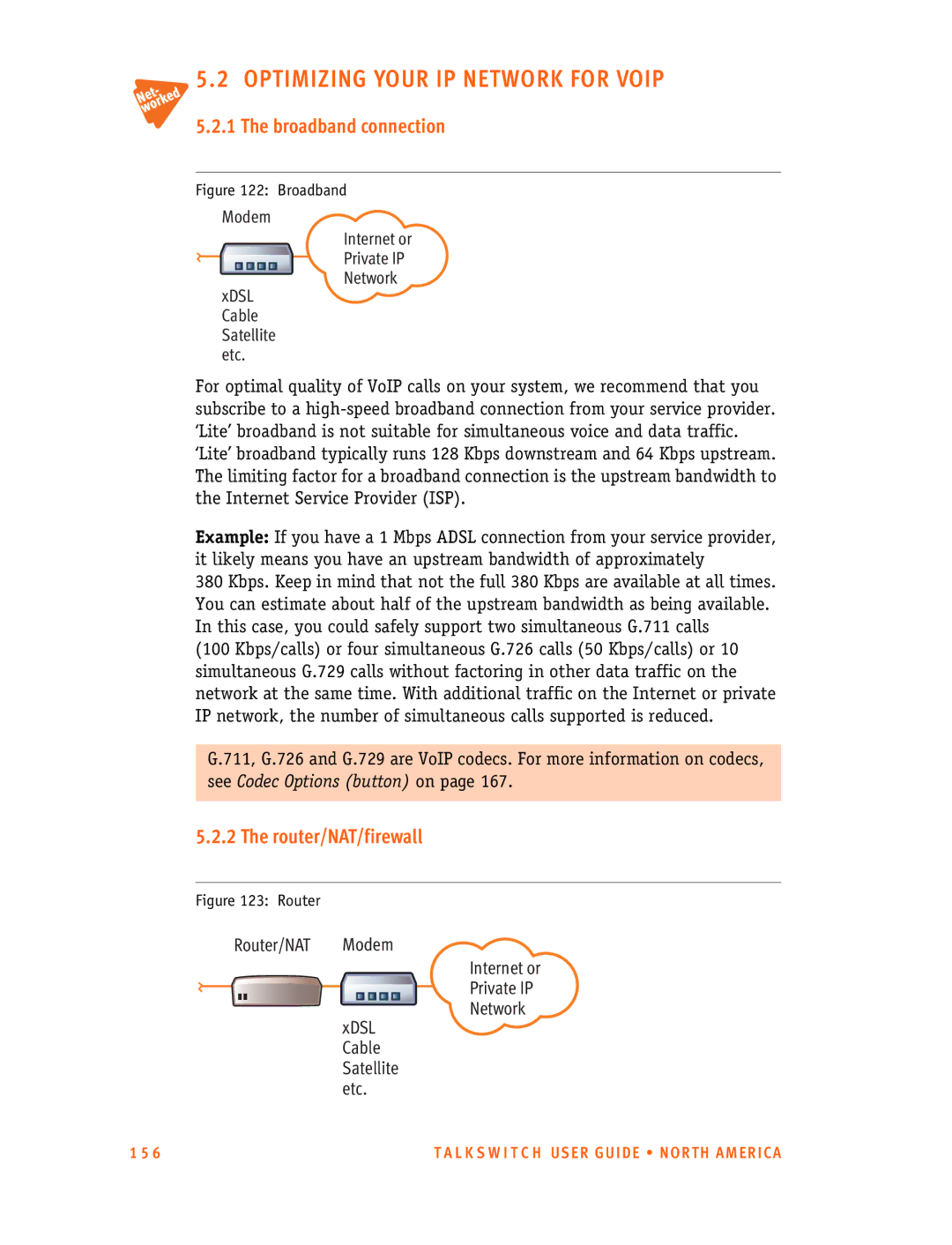 Talkswitch 24-CA, 48-CA/CVA manual Optimizing Your IP Network for Voip, Broadband connection, Router/NAT/firewall 
