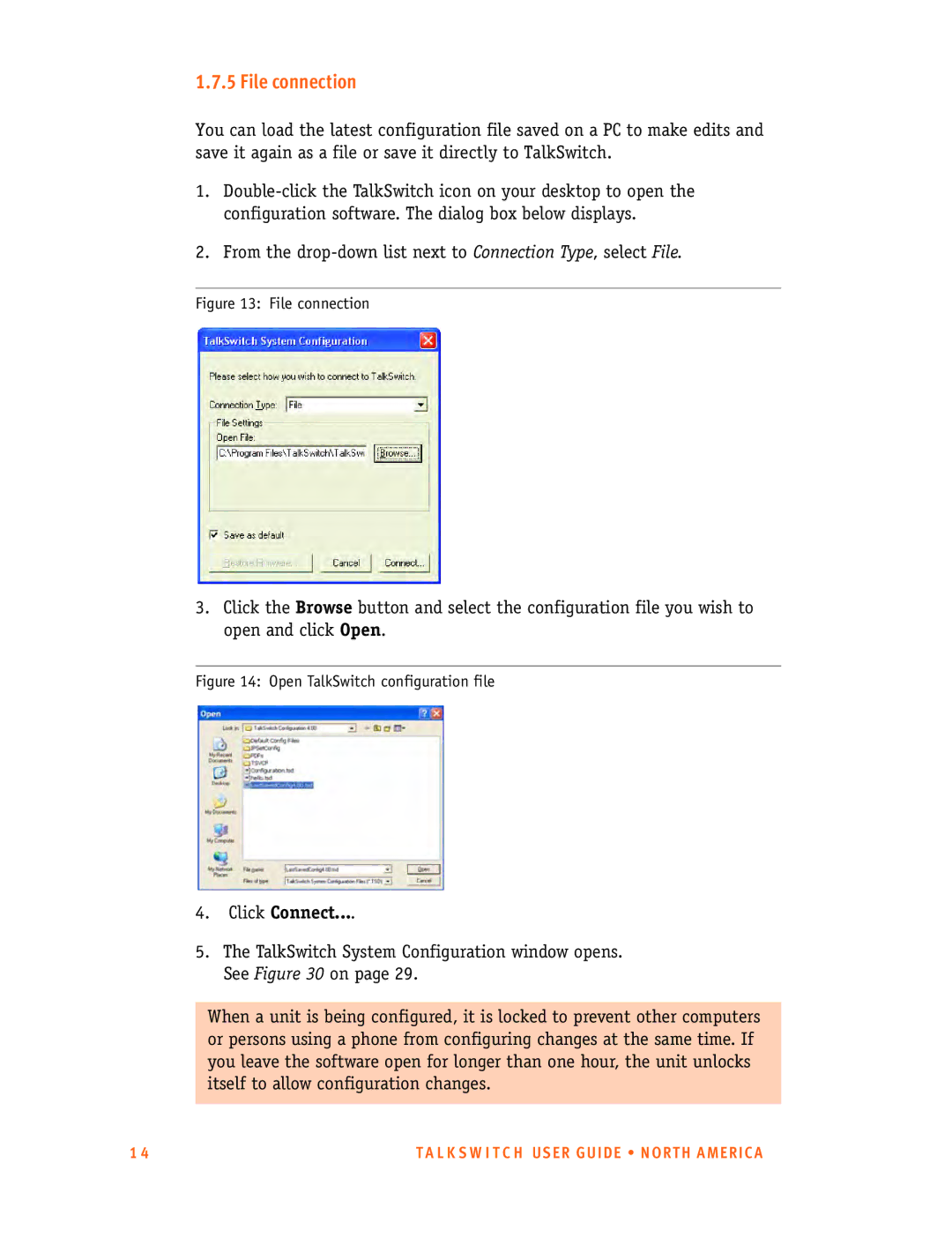 Talkswitch 24-CA, 48-CA/CVA manual File connection, Click Connect 