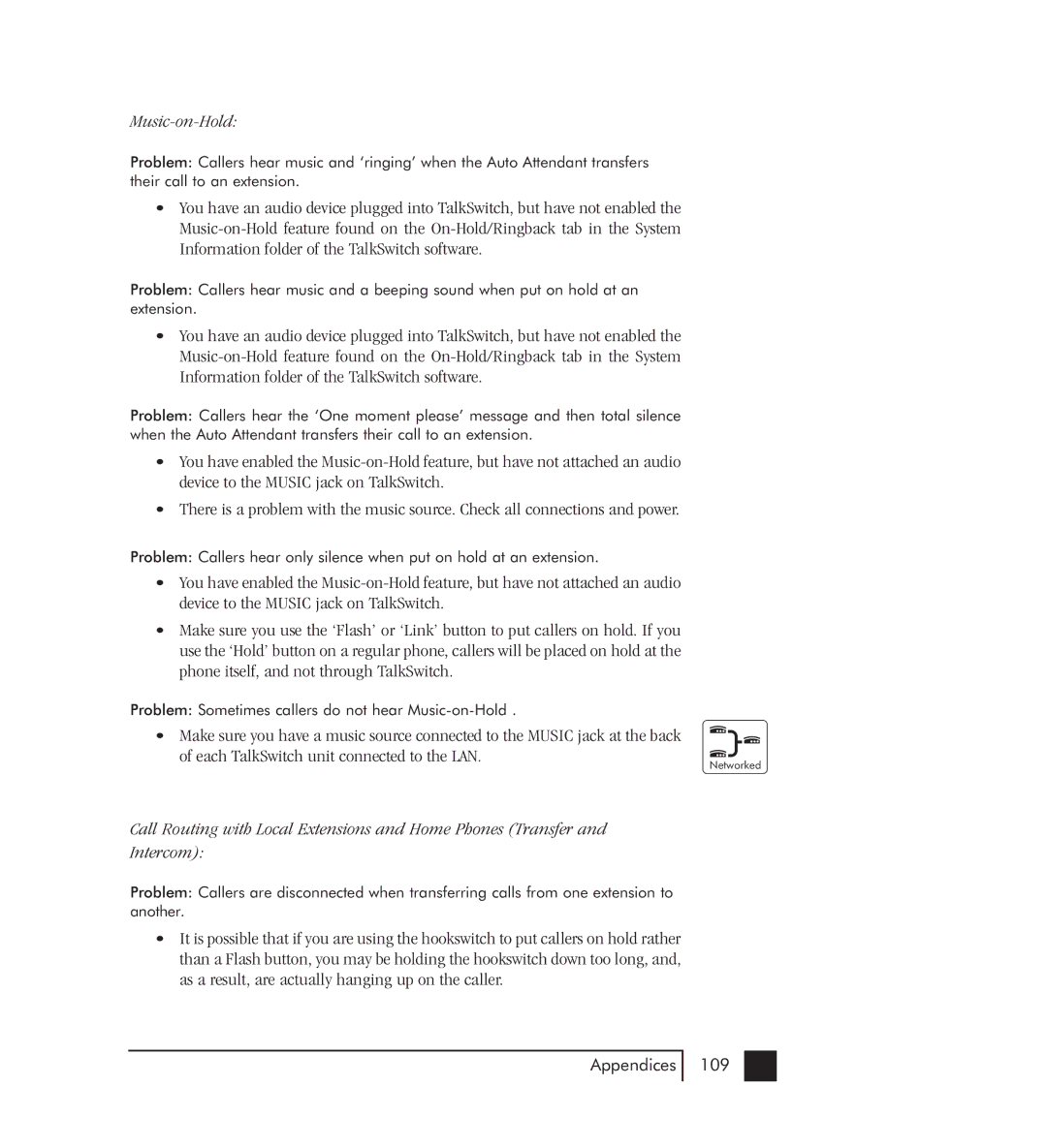 Talkswitch 48-CVA manual Music-on-Hold 