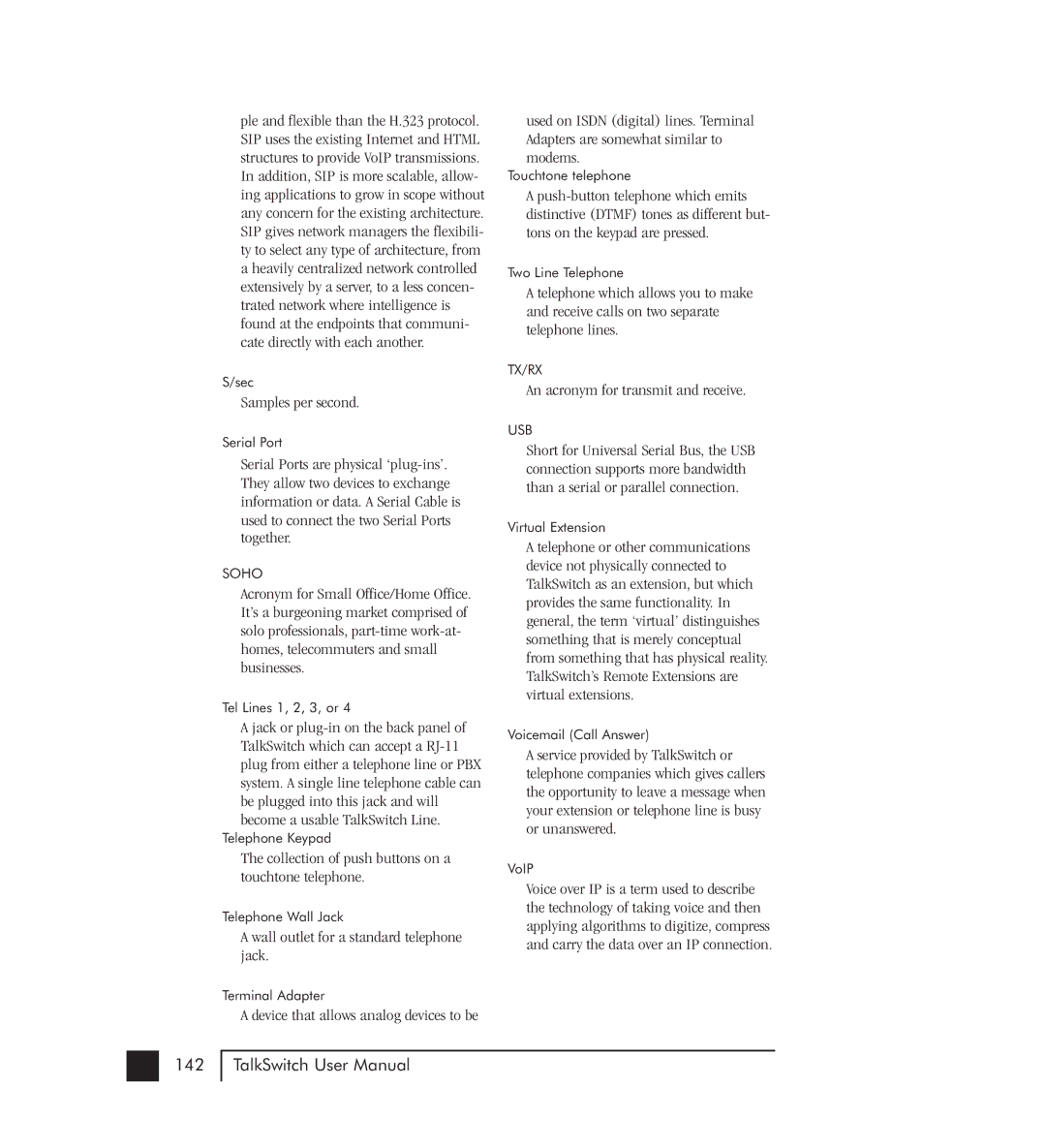 Talkswitch 48-CVA manual 142 