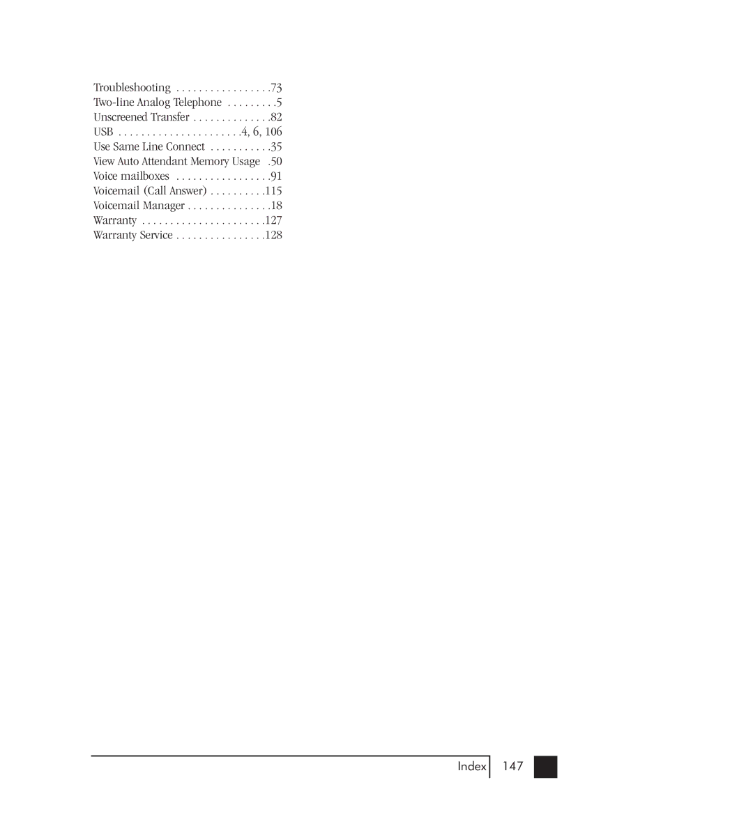 Talkswitch 48-CVA manual Index 