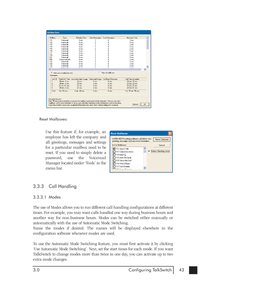 Talkswitch 48-CVA manual Call Handling 