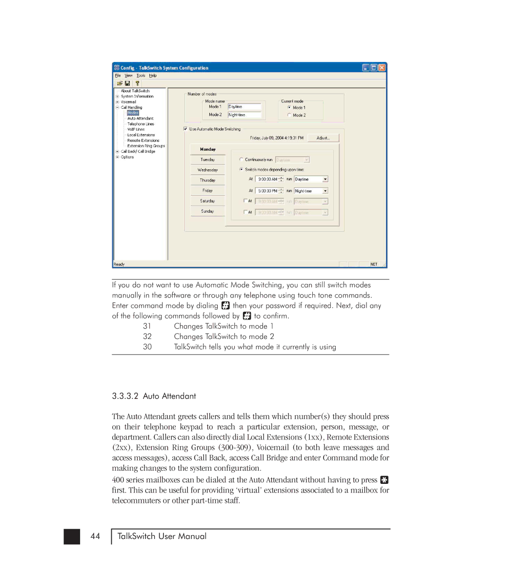 Talkswitch 48-CVA manual Auto Attendant 