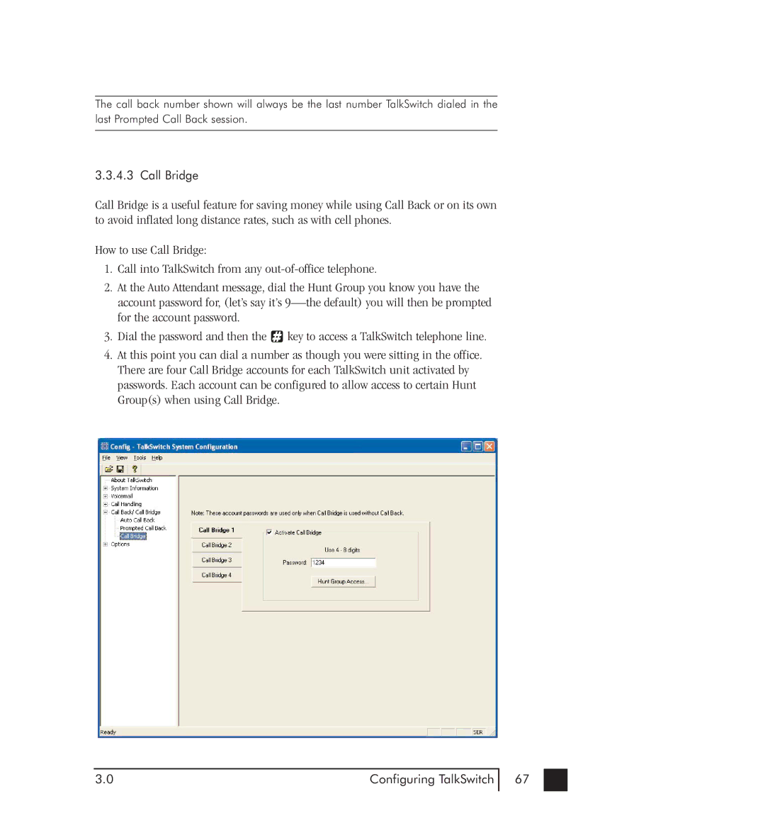 Talkswitch 48-CVA manual Call Bridge 