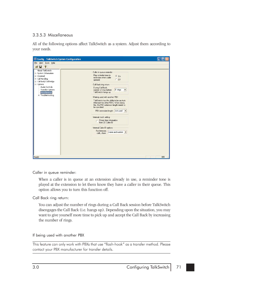 Talkswitch 48-CVA manual Miscellaneous 