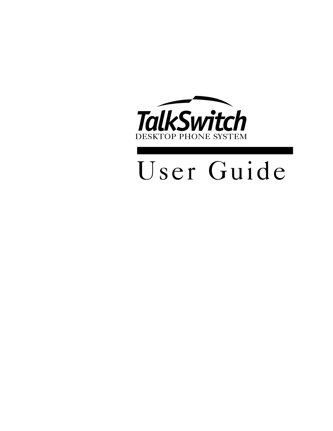 Talkswitch 48 user manual User Guide 