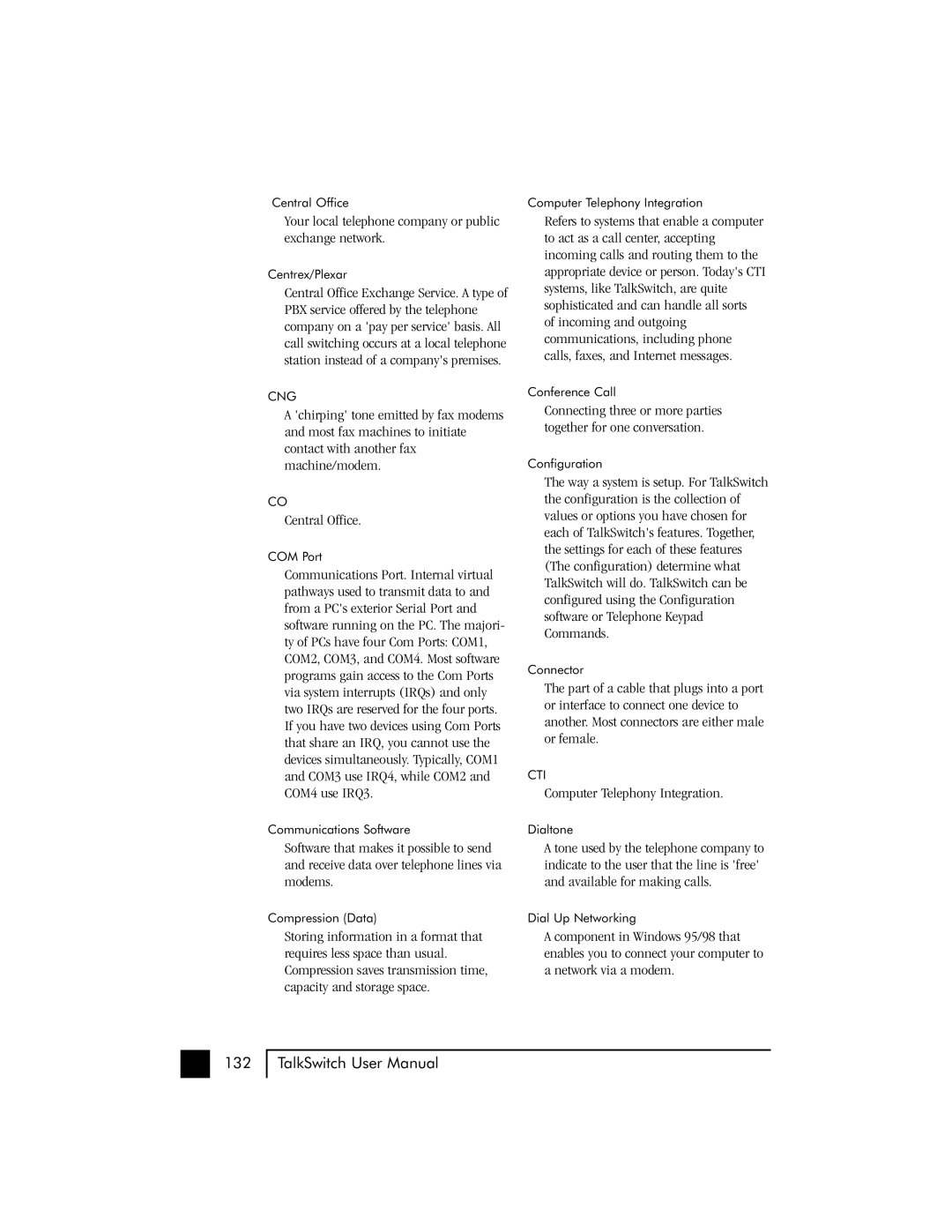 Talkswitch 48 user manual 132 