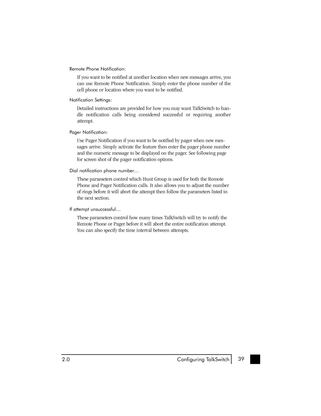 Talkswitch 48 user manual Configuring TalkSwitch 