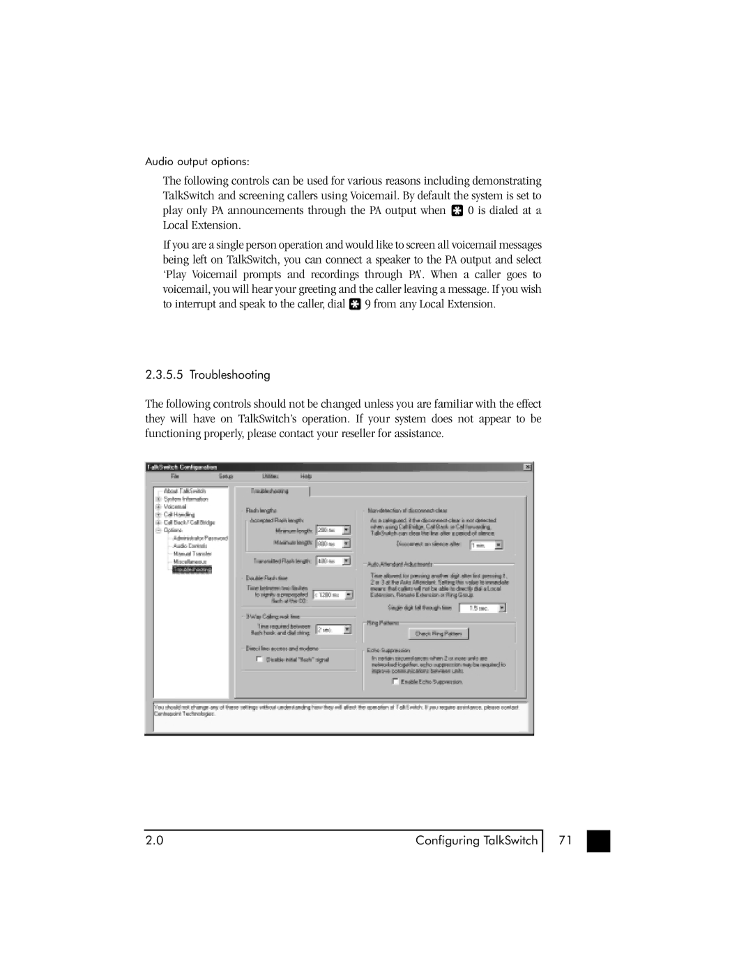 Talkswitch 48 user manual Troubleshooting 