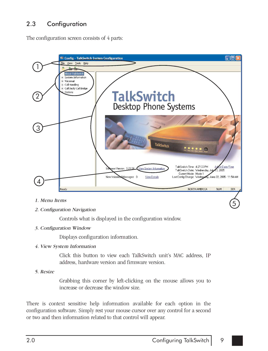 Talkswitch CTTS001021001 manual Configuration 