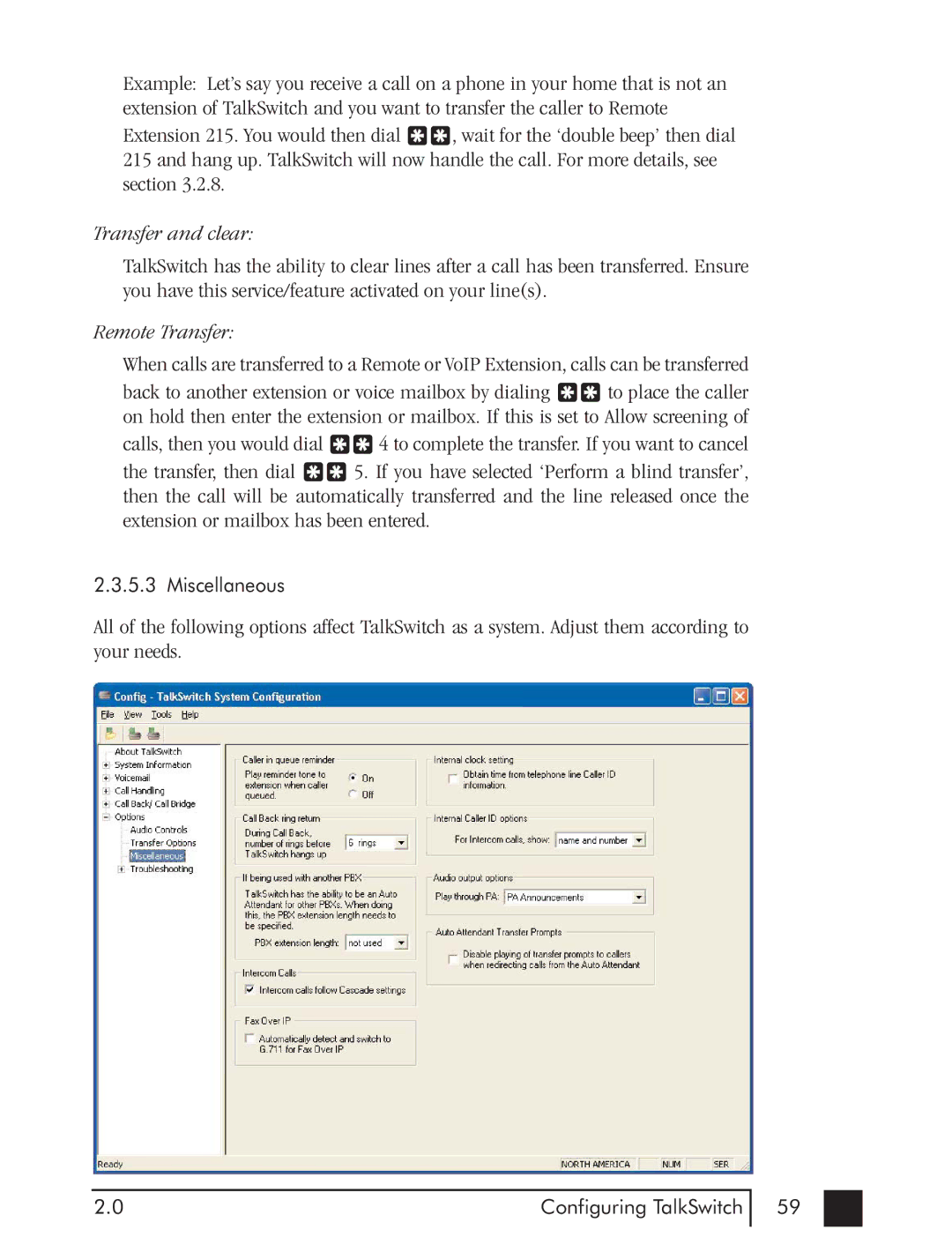 Talkswitch CTTS001021001 manual Transfer and clear, Remote Transfer 