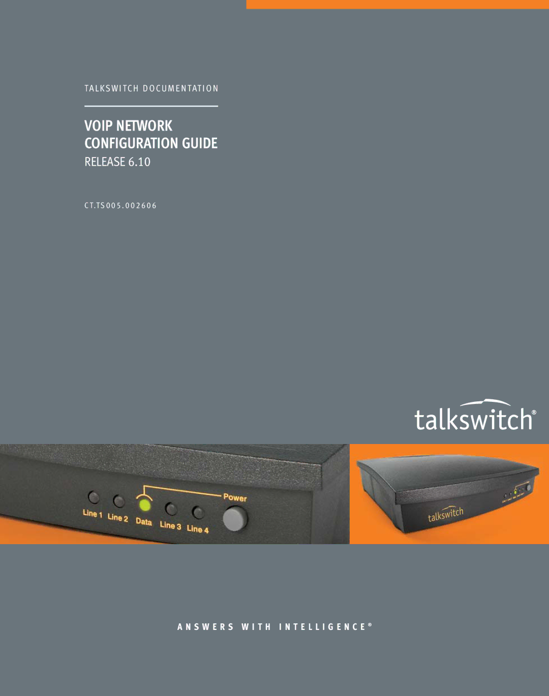 Talkswitch CT.TS005.002606 manual Release 