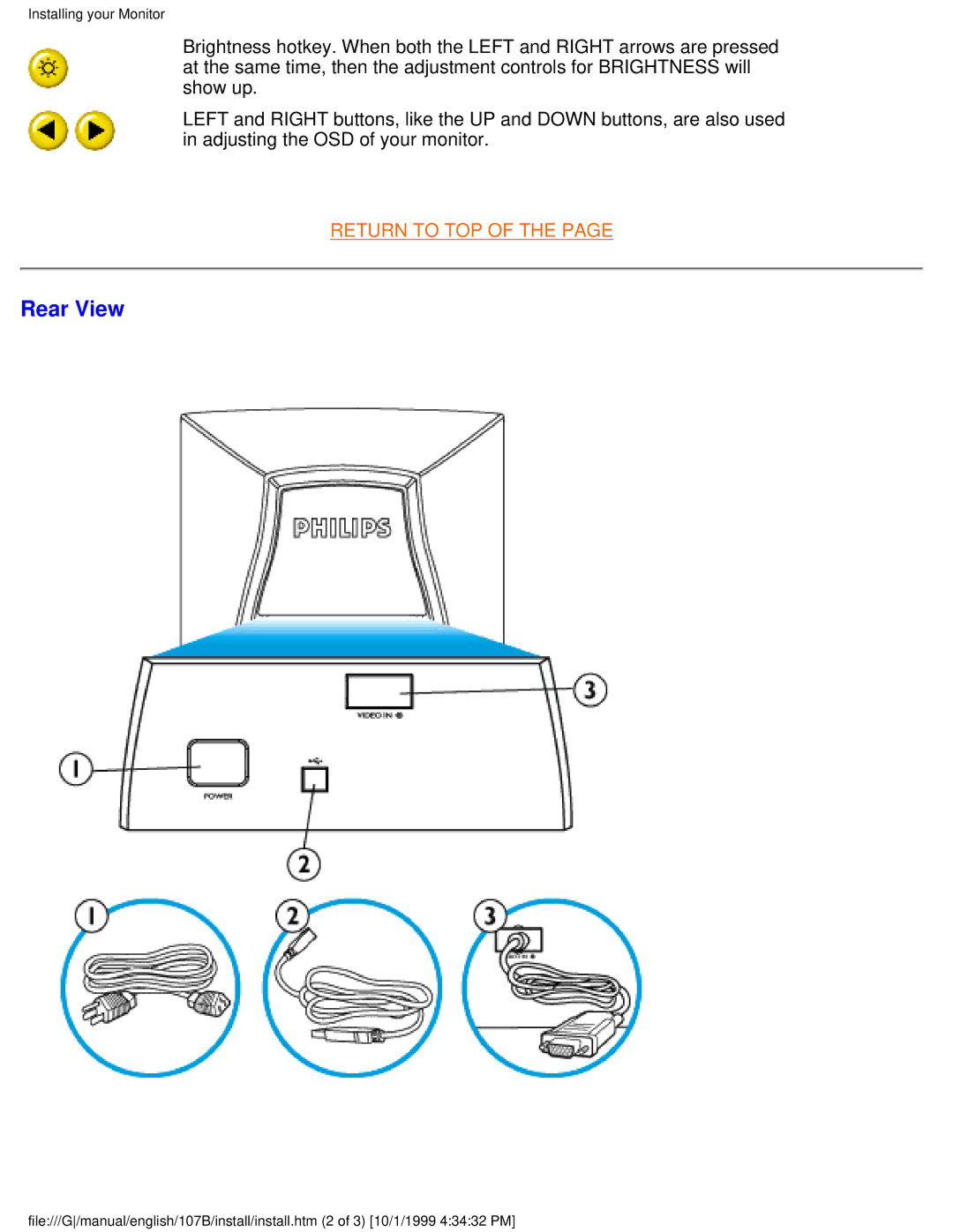 Tally Genicom 107B user manual Rear View 