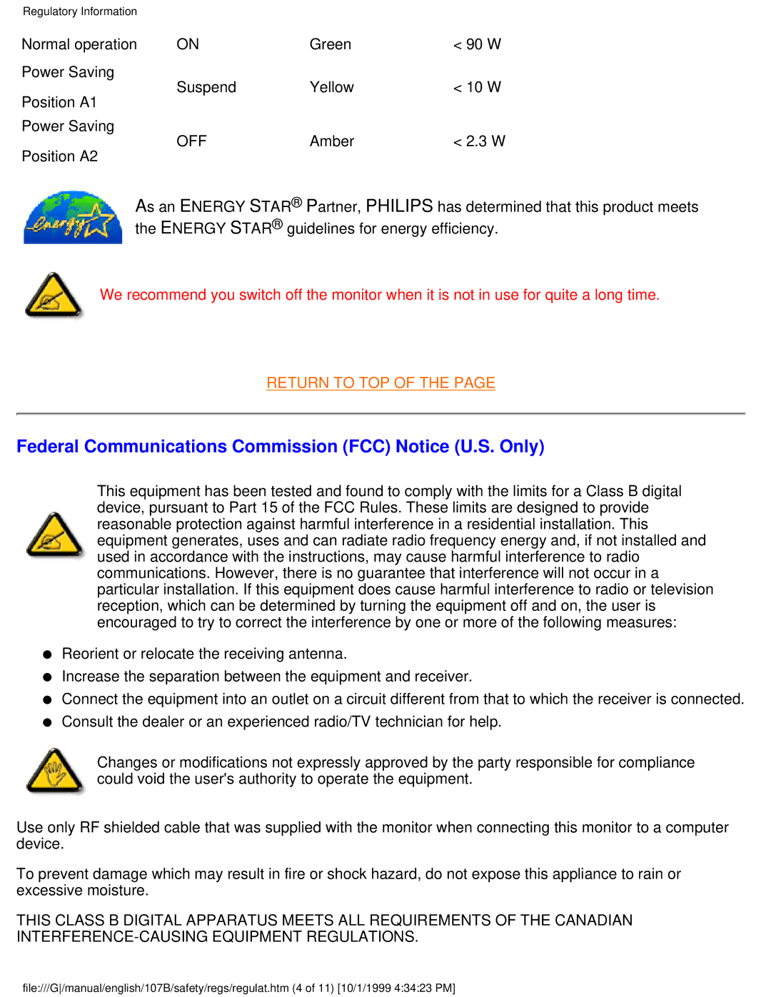 Tally Genicom 107B user manual Federal Communications Commission FCC Notice U.S. Only, Off 