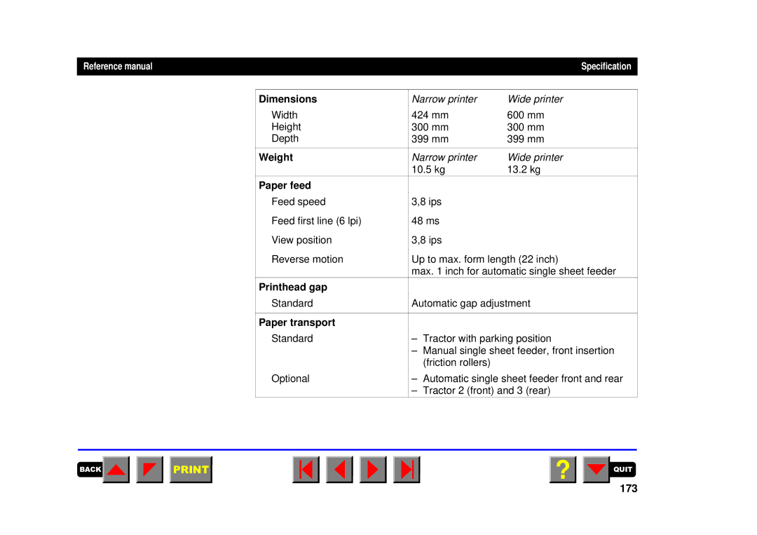 Tally Genicom 2150, 2250 manual 173, Paper feed 