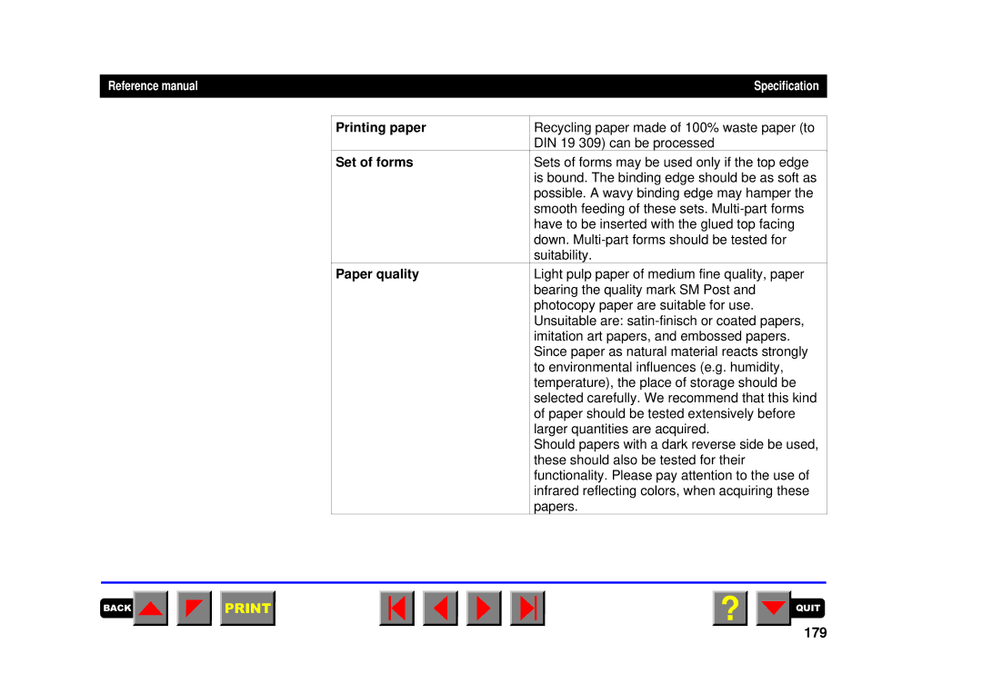 Tally Genicom 2150, 2250 manual 179, Set of forms 