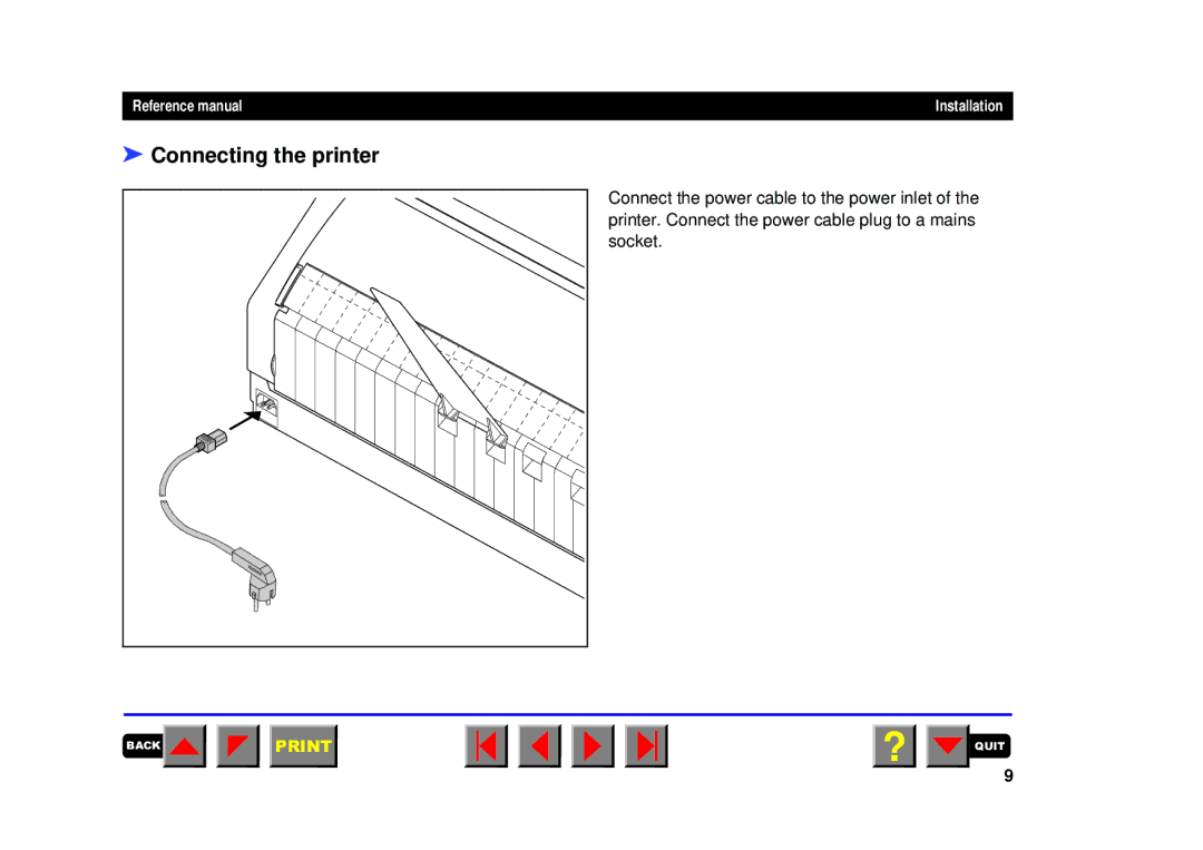 Tally Genicom 2150, 2250 manual Connecting the printer 