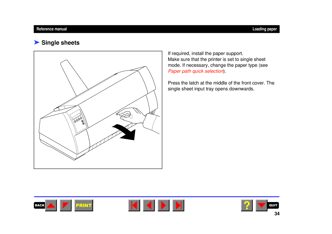 Tally Genicom 2250, 2150 manual Single sheets 