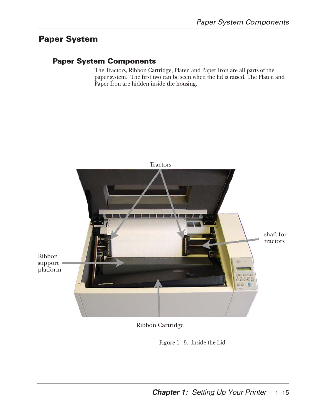 Tally Genicom 2900 manual Paper System Components 