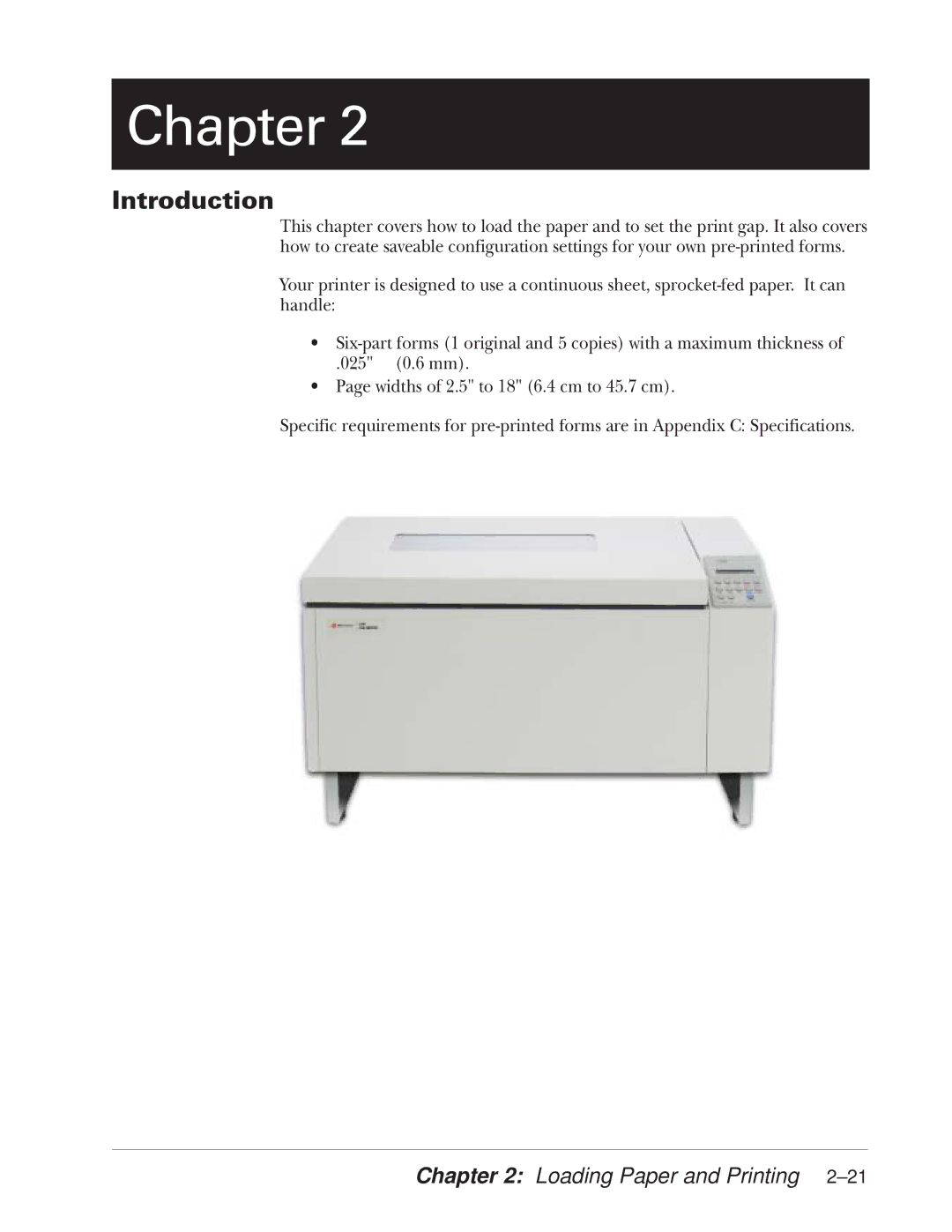 Tally Genicom 2900 manual Introduction, Loading Paper and Printing 