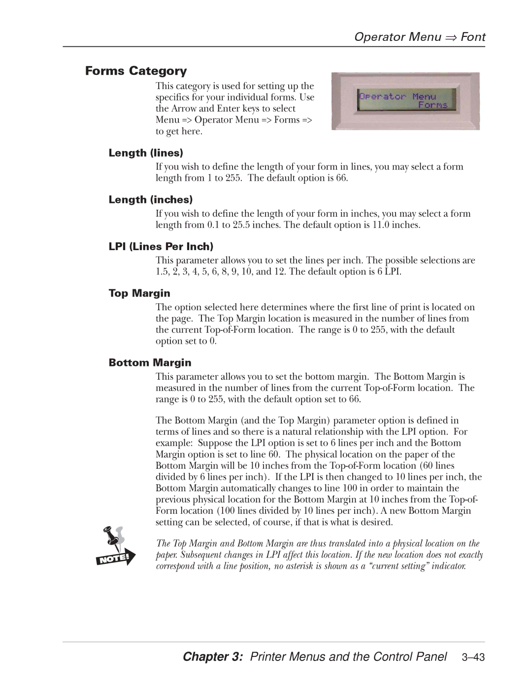 Tally Genicom 2900 manual Forms Category 