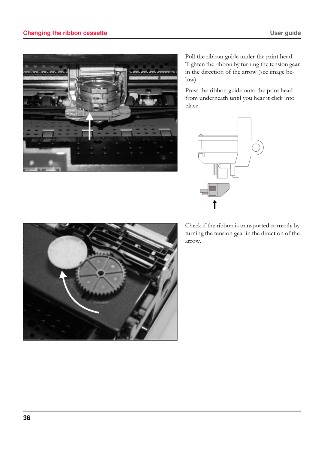 Tally Genicom 5040 manual Changing the ribbon cassette 