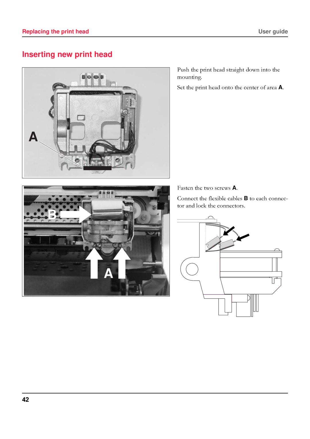 Tally Genicom 5040 manual Inserting new print head 