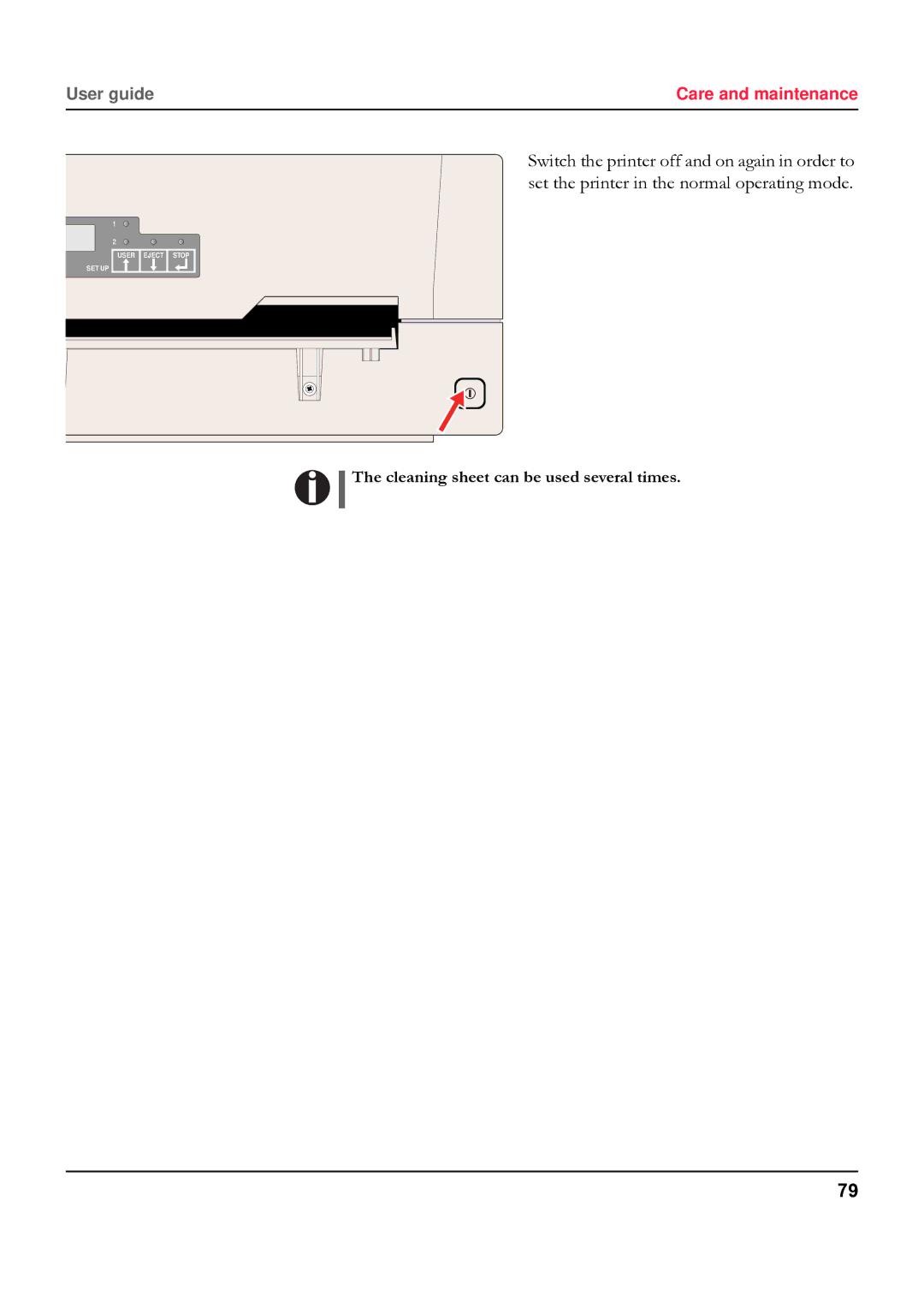 Tally Genicom 5040 manual Cleaning sheet can be used several times 