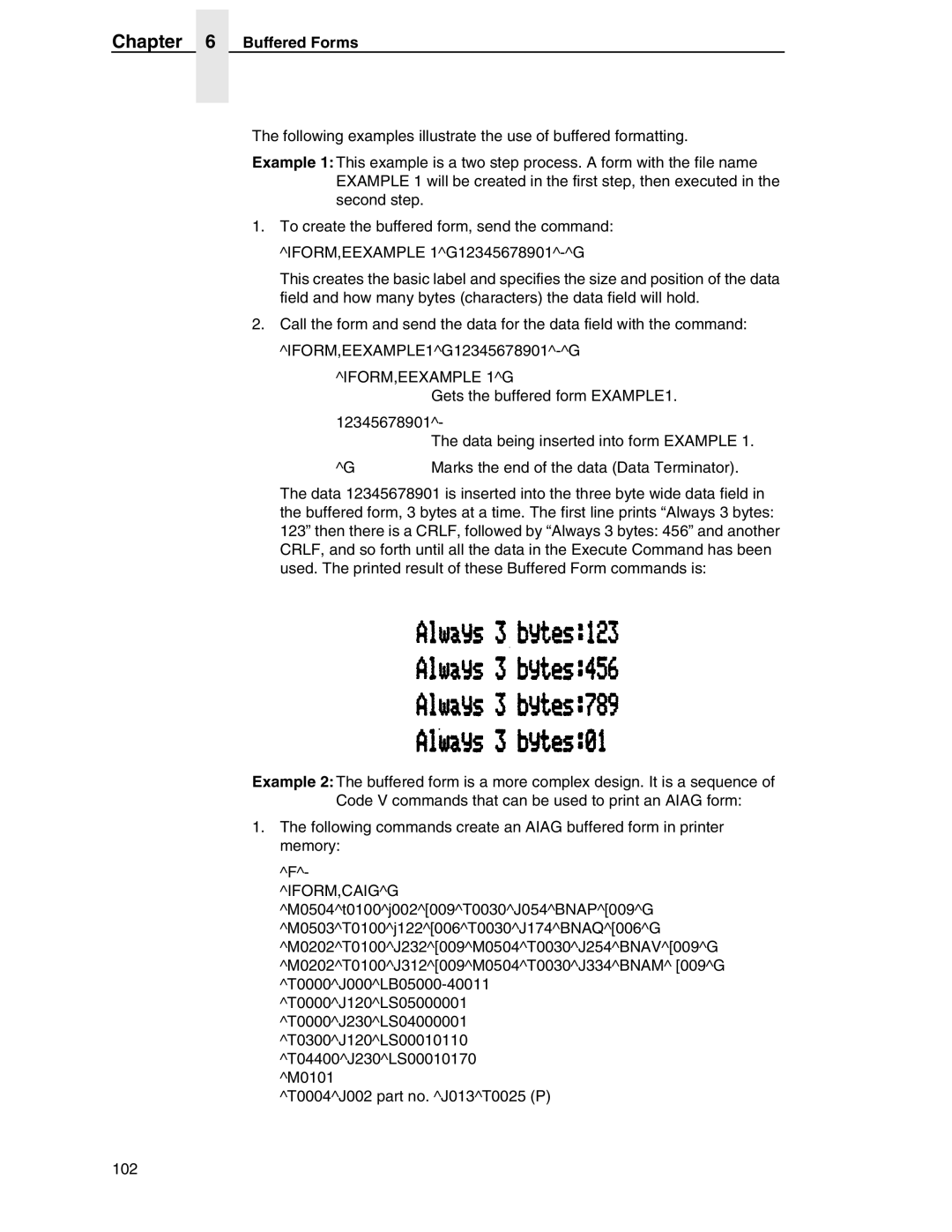 Tally Genicom 6600 manual IFORM,EEXAMPLE 1G 