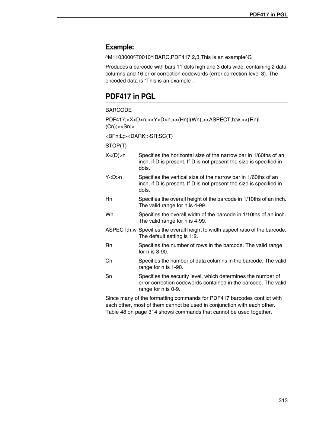 Tally Genicom 6600 manual Example, Stopt 