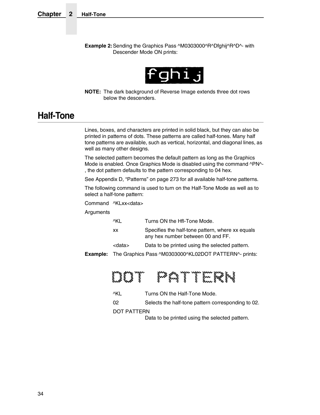 Tally Genicom 6600 manual Half-Tone, DOT Pattern 