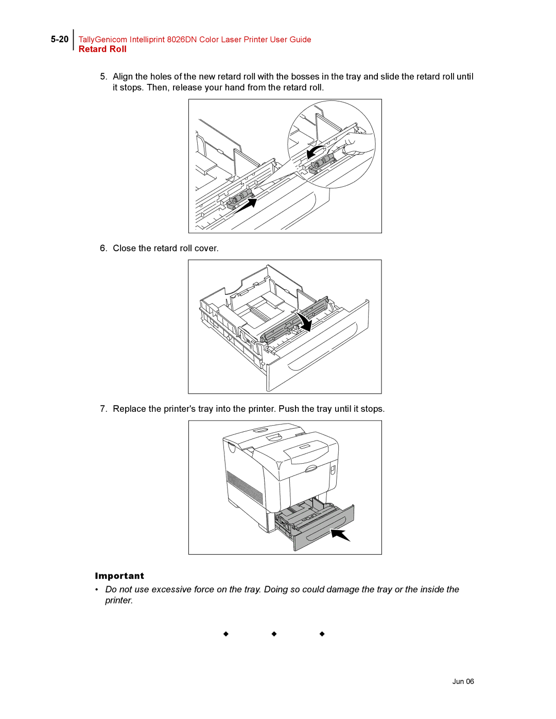 Tally Genicom 8026DN manual Retard Roll 