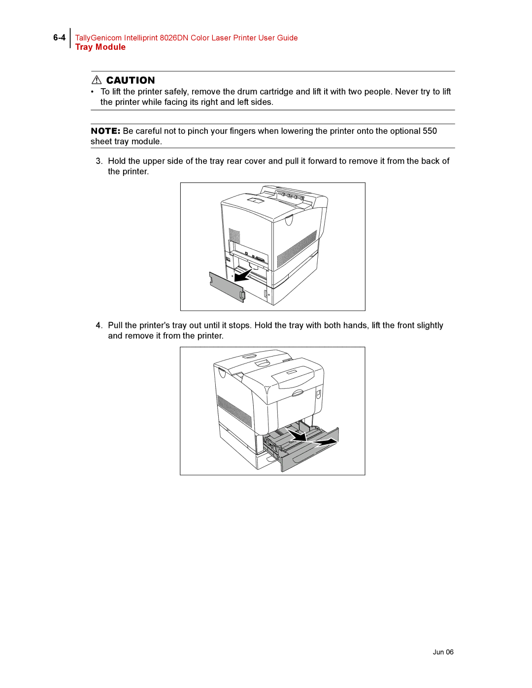 Tally Genicom 8026DN manual Tray Module 