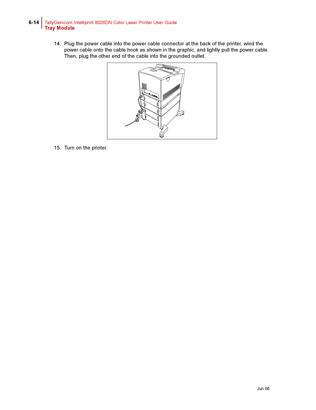 Tally Genicom 8026DN manual Tray Module 