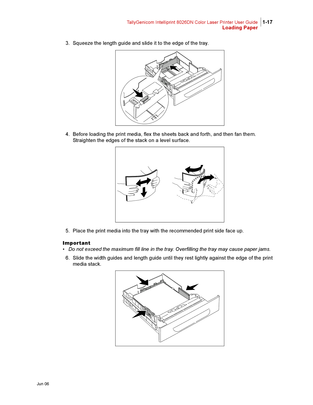 Tally Genicom 8026DN manual Loading Paper 