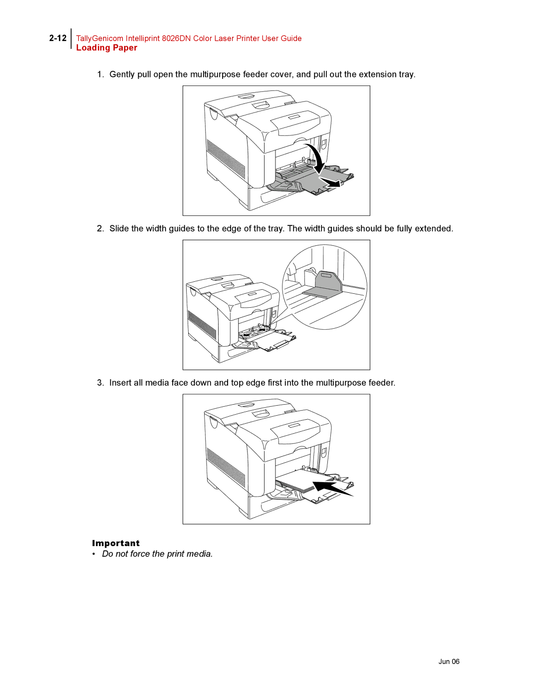 Tally Genicom 8026DN manual Loading Paper 