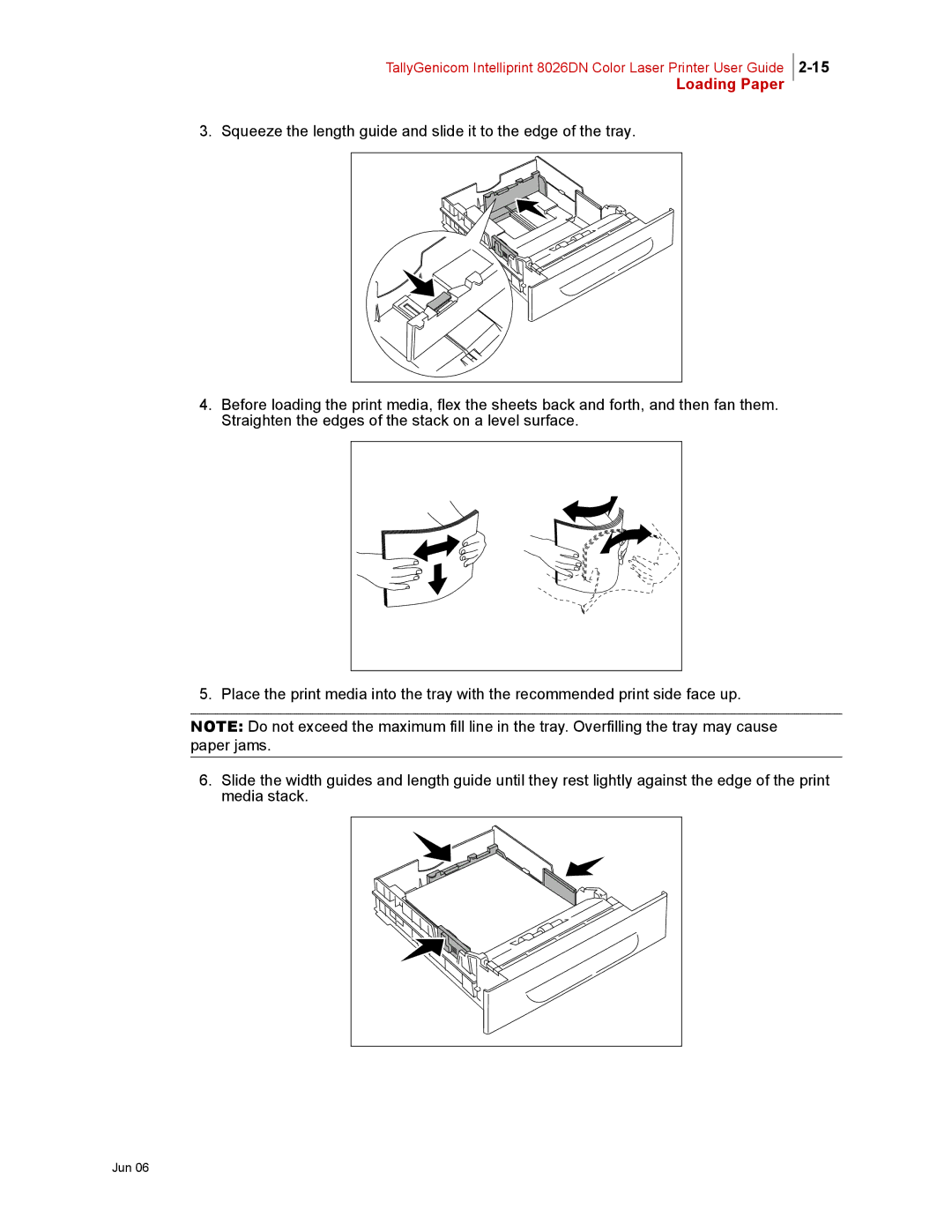 Tally Genicom 8026DN manual Loading Paper 