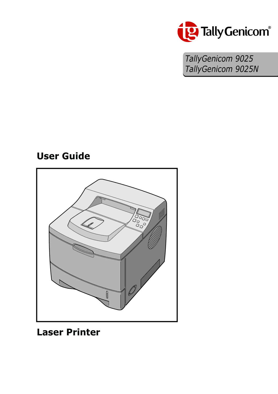 Tally Genicom 9025N manual User Guide Laser Printer 