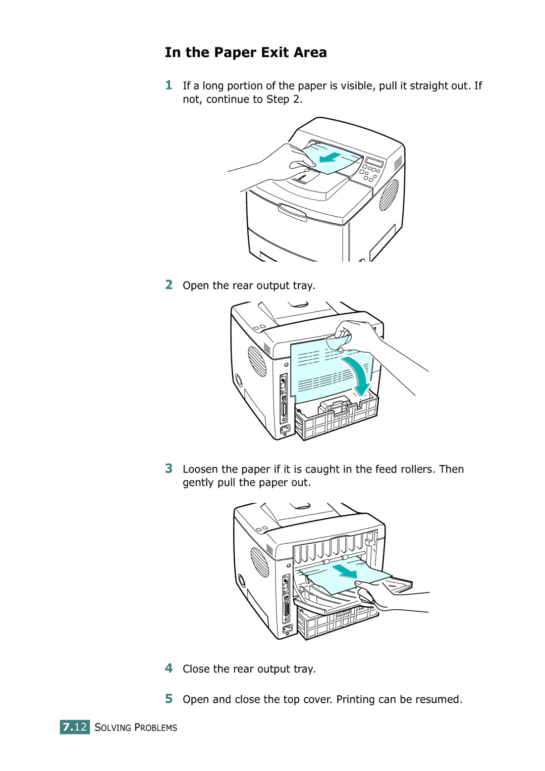 Tally Genicom 9025N manual Paper Exit Area 