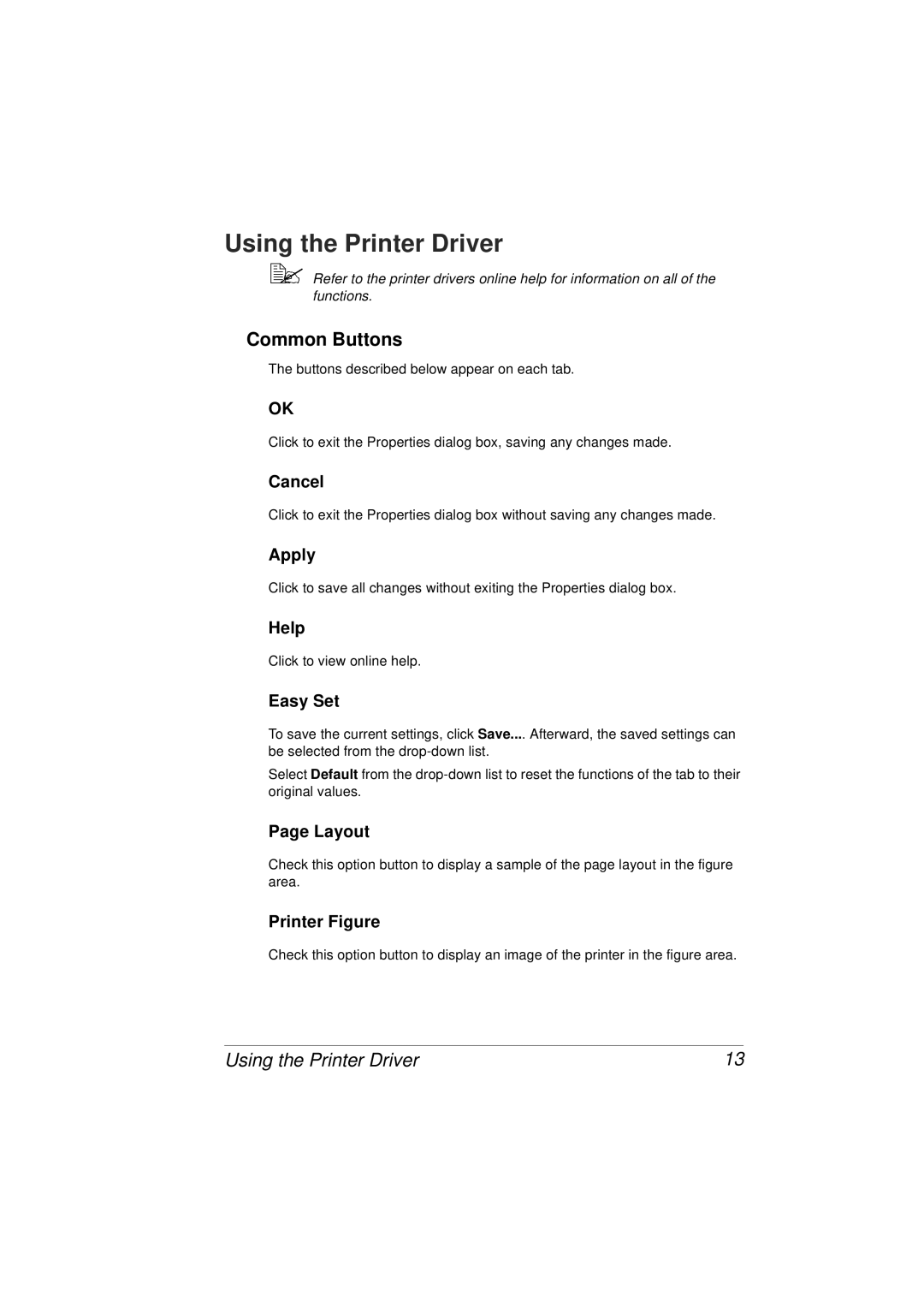 Tally Genicom 9316 manual Using the Printer Driver 