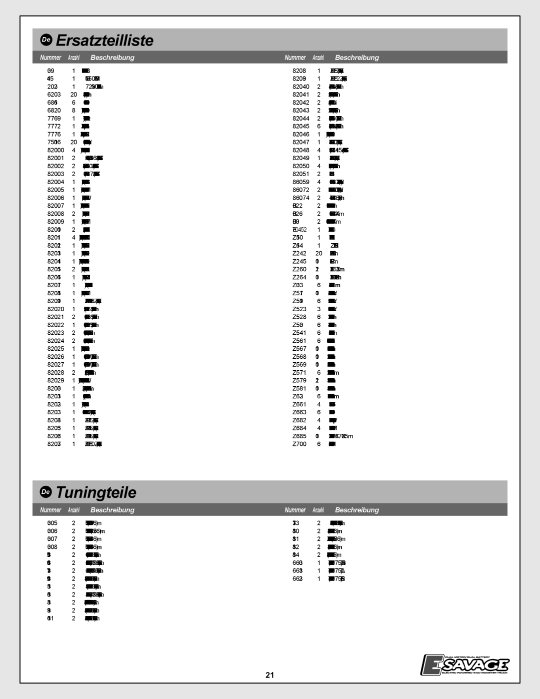 Tally Genicom I-12013-1 instruction manual De Ersatzteilliste 