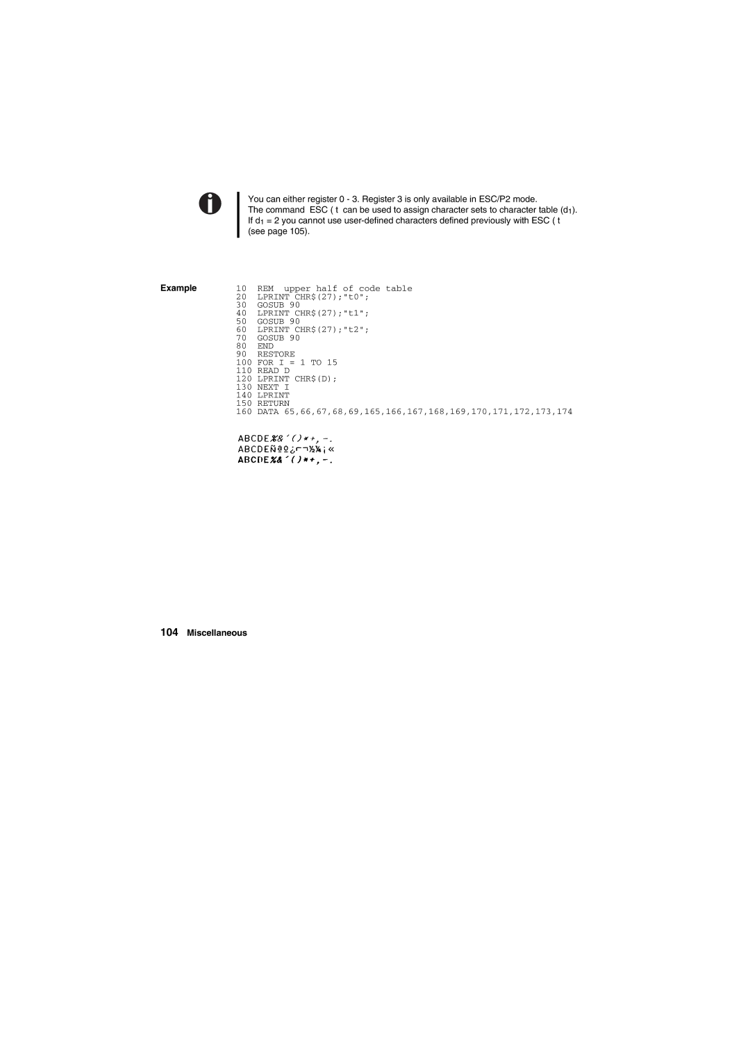 Tally Genicom Matrix Printer manual Restore 