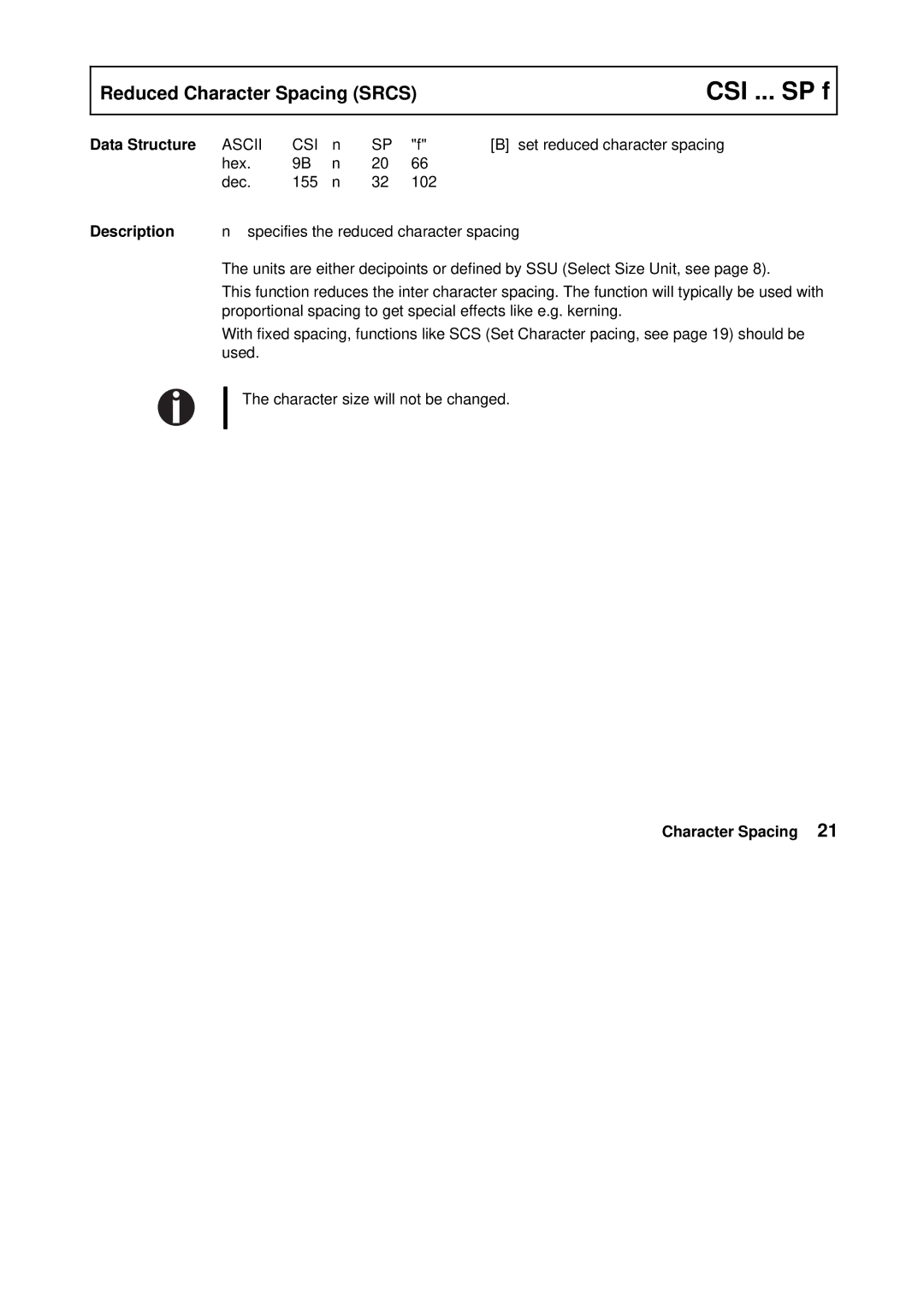 Tally Genicom Matrix Printer manual CSI ... SP f 