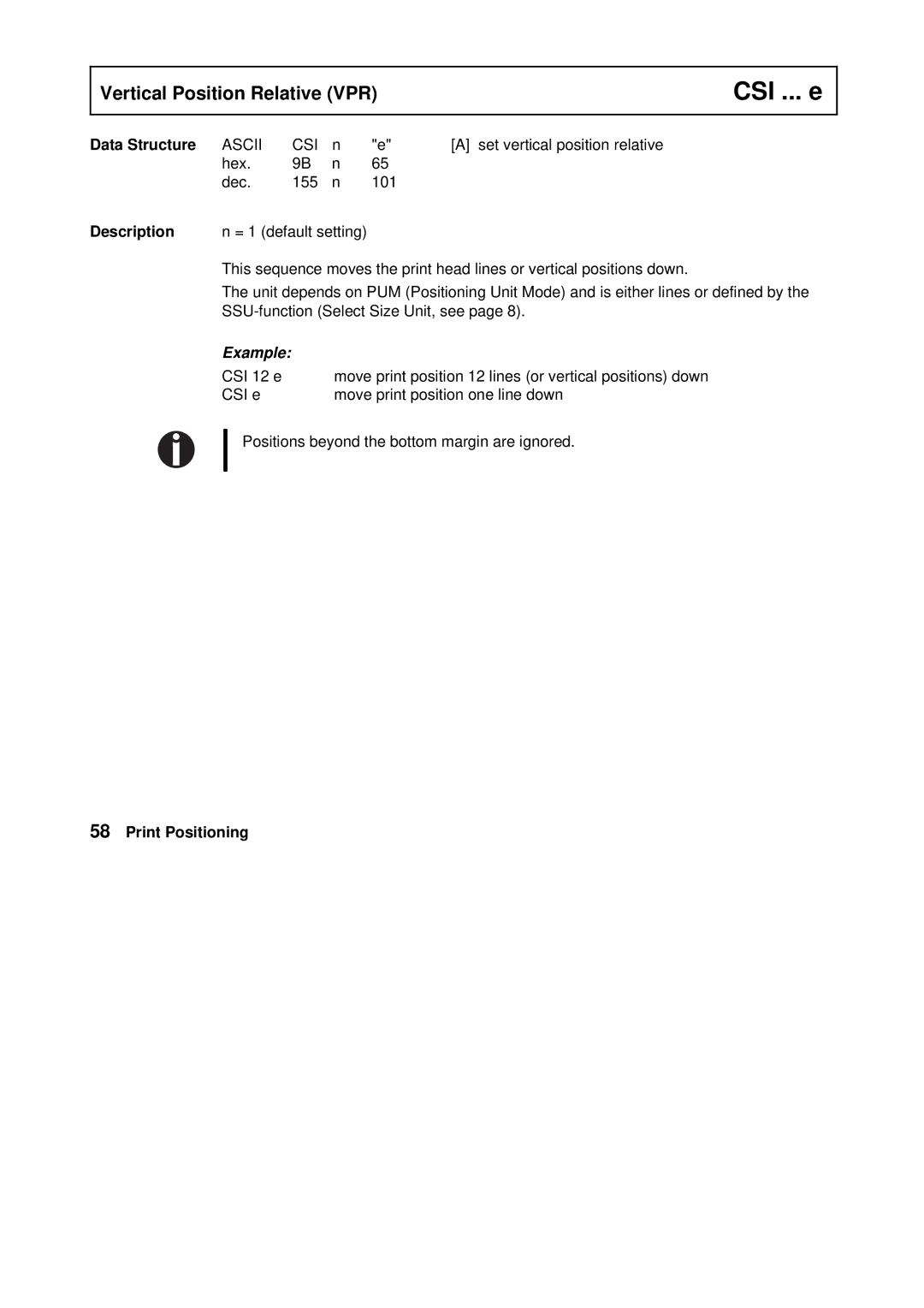 Tally Genicom Matrix Printer manual CSI ... e 